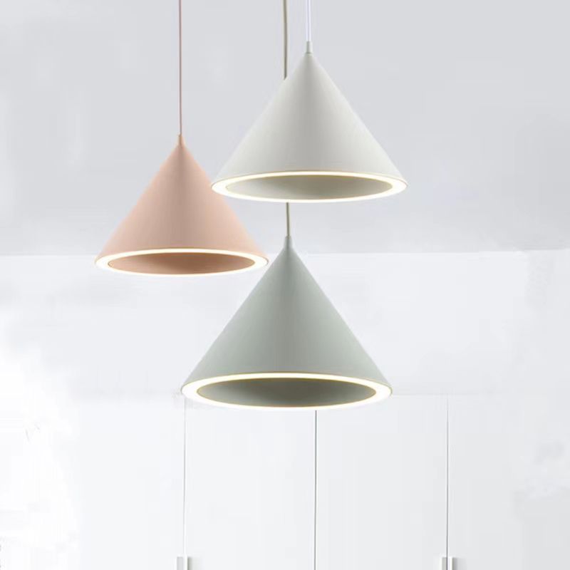 Contemporary Style Cone Pendant Lamp Metal 1 Light Hanging Pendant Light
