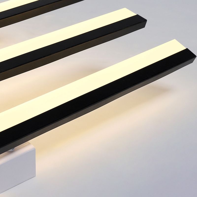 Acrylic Living Room LED Flush Ceiling Lights Linear Modern Style Flush Mount