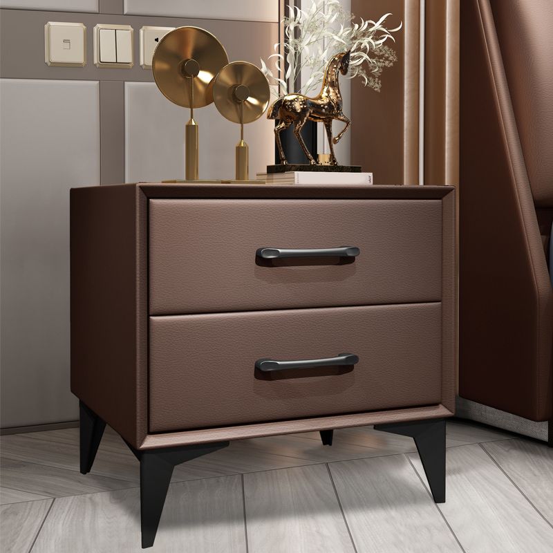Contemporary Wooden Drawer Storage Bed Nightstand for Bedroom