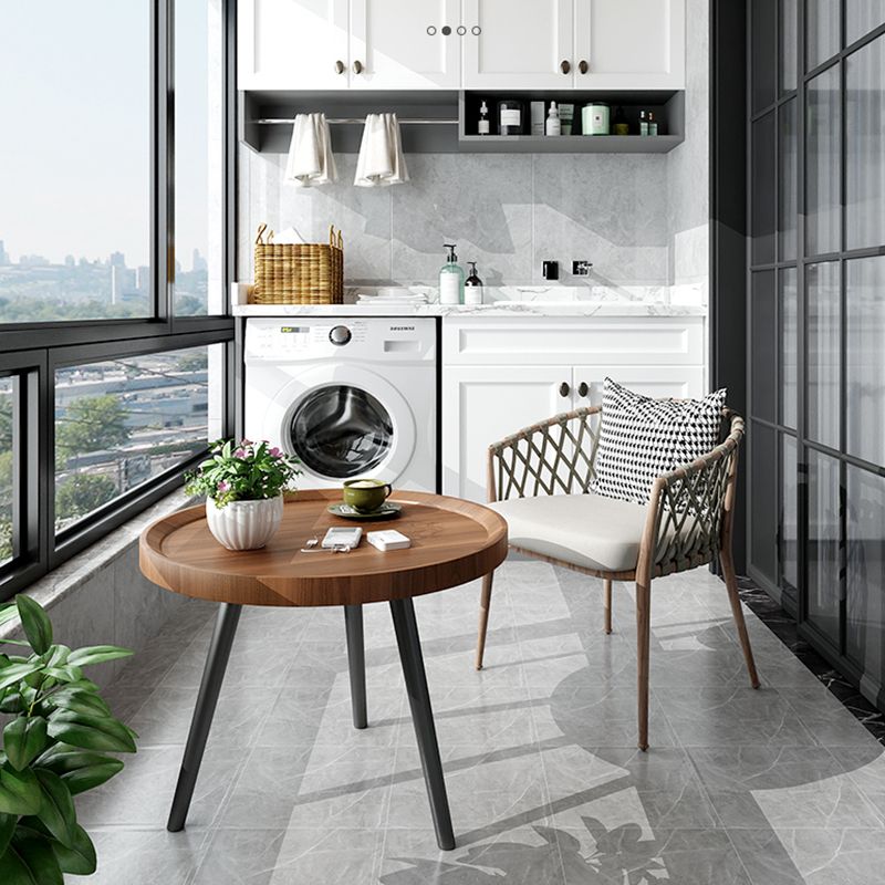 Round 3 Legs Modern End Table Solid Wood Minimalist Side End Table