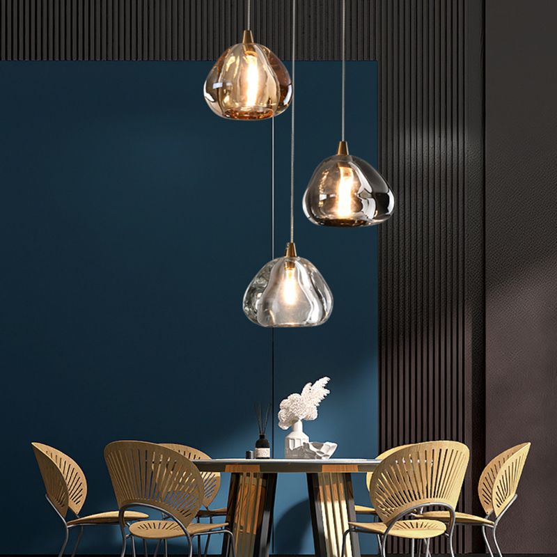 Teardrop Hanging Pendant Light Simplicity Style Crystal Down Lighting Pendant for Bedroom