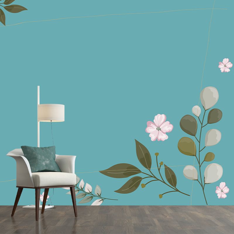 Plant Wall Customized Tropical Mural Mildew Resistant Wallpaper for Wall Decor