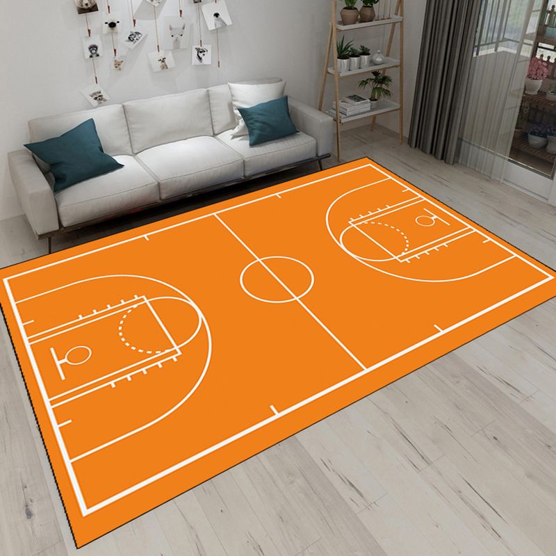 Fancy Court Pattern Area Rug Modern Polyester Area Carpet Stain Resistant Rug for Home Decor