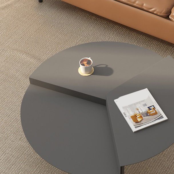 Round Iron Coffee Table 17.71" High 3 Legs Coffee Cocktail Table