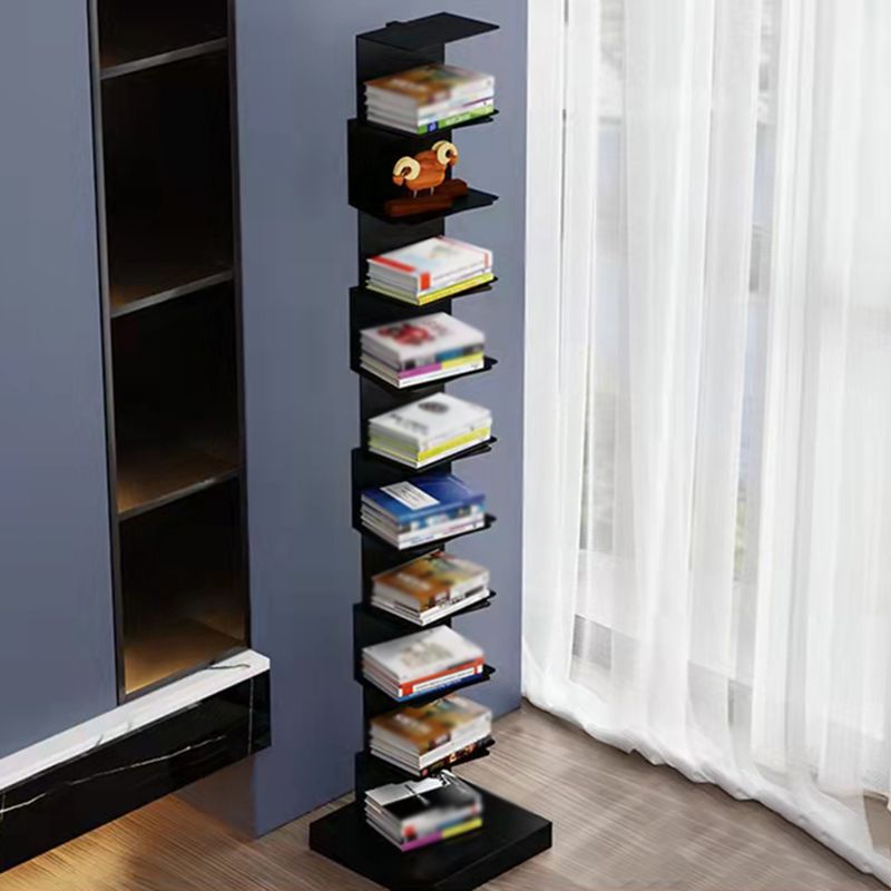 Closed Metal Bookcase Modern Geometry Shelves for Study Room