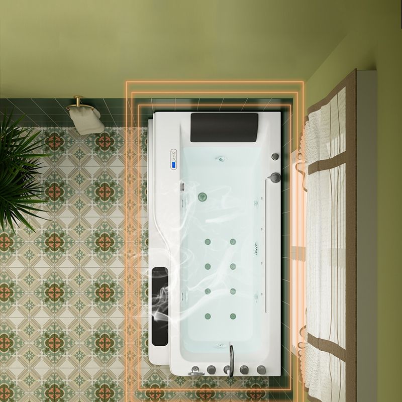 Rectangular Alcove Bathtub Acrylic Home Bath Tub in White for Bathroom
