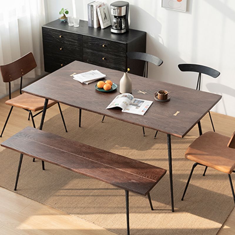 Modern 1/4/5/6/7 Pieces Dining Set Rectangle Oak Wood Dining Table for Dining Room