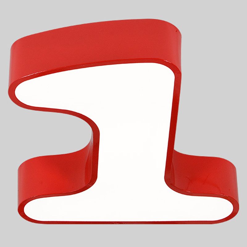 Arabic Numeral Flushmount Lighting Creative LED Acrylic Flush-Mount Light Fixture