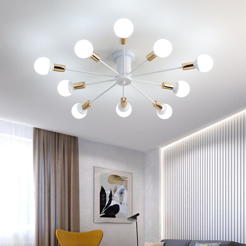 Industrial Ceiling Light Creative Semi-flush Mount Light Fixture for Sitting Room