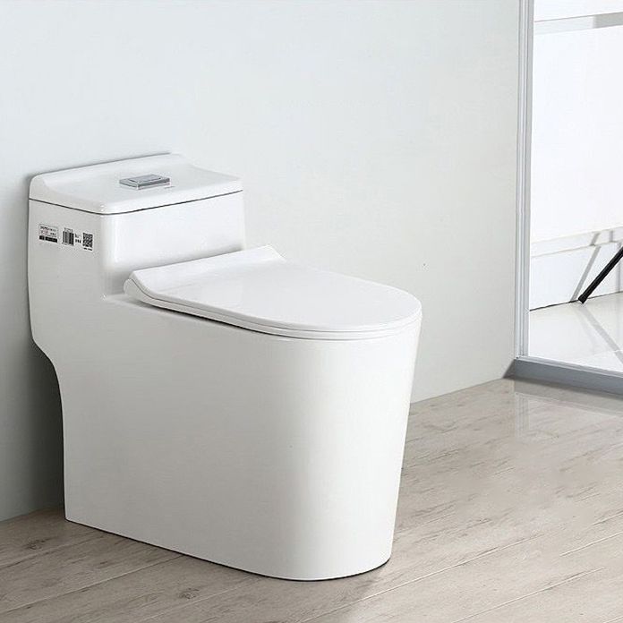 Siphon Jet Porcelain Toilet Bowl One-Piece Toilet Floor Mounted Urine Toilet