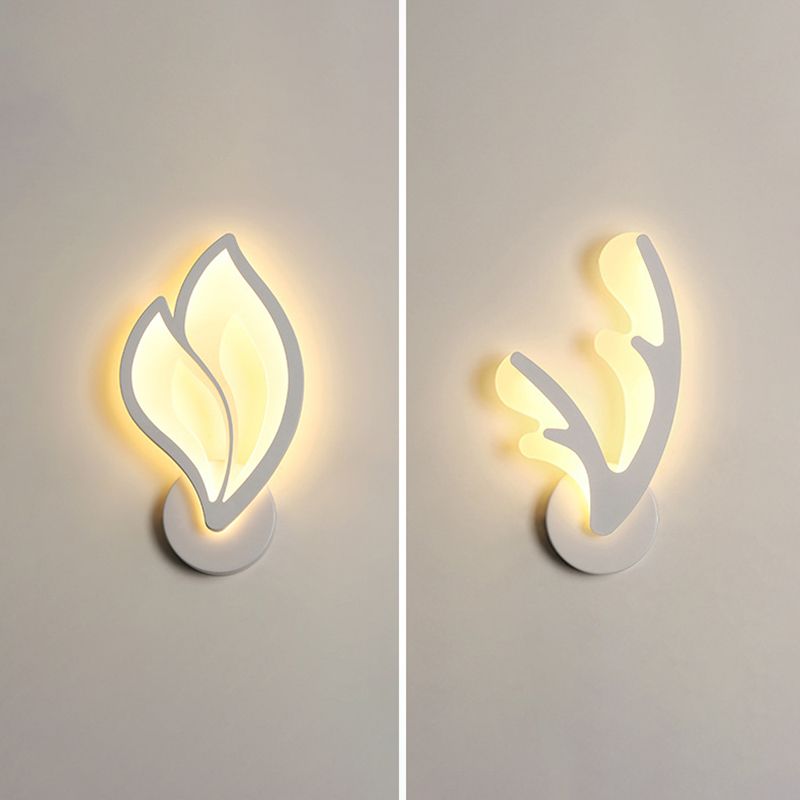 Lámpara de pared LED blanca acrílica en un estilo creativo moderno apliques de pared de hierro forjado para espacios interiores