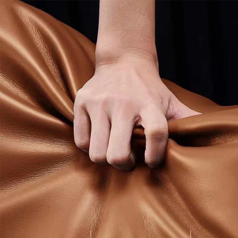 Glam Genuine Leather Living Room Flared Arm Modular Cushions Seating
