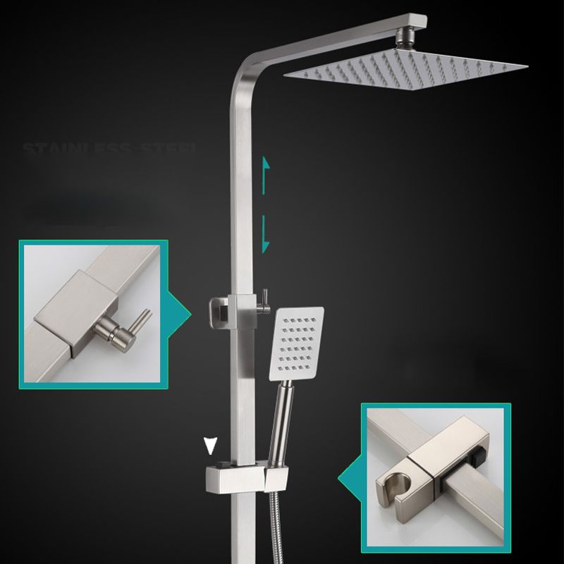 Modern Shower System Stainless Steel Temperature Control Wall Mounted Shower Set