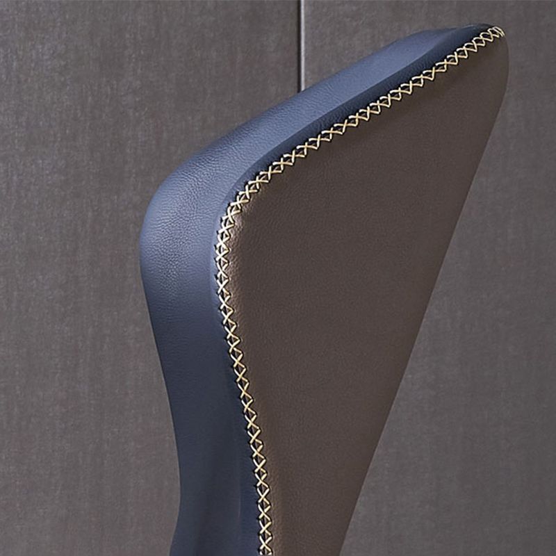 Silla de estilo contemporáneo que cena sillas laterales sin brazos con patas de metal para cocina