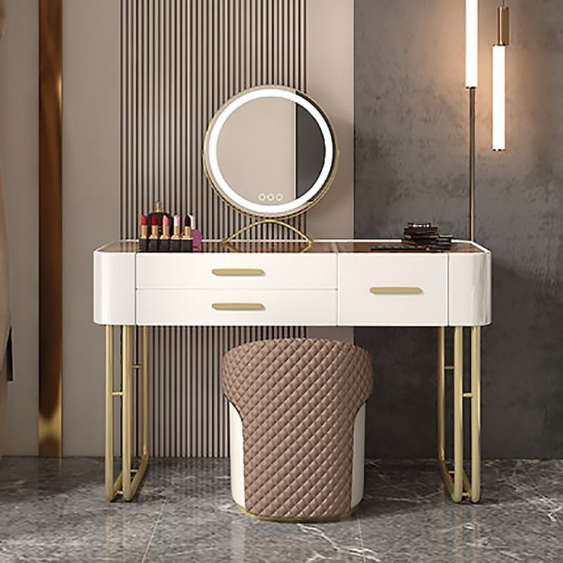 30.70" High Makeup Vanity Desk White Vanity Tables with Drawer