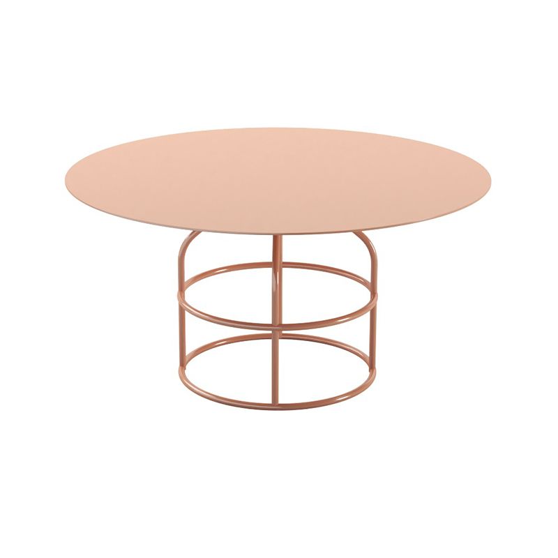 Frame Shaped Base Design Cocktail Table Multi-color Selection of Metal Round Coffee Table