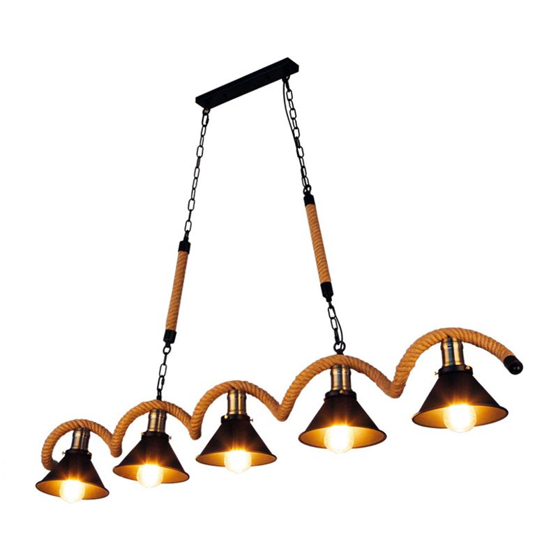 Industrial Island Light Minimalist Hanging Lighting Fixture for Dining Room