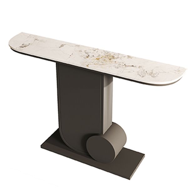 Modern Stone Console Table Stain Resistant Console Sofa Table for Hall