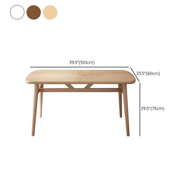 Contemporary Rectangular Dining Table with Legs for 2-4 People