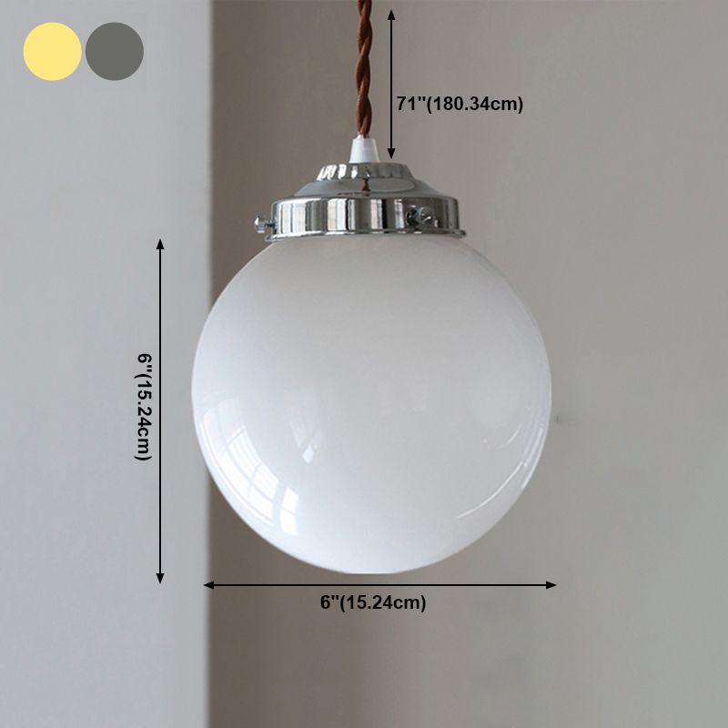 Pendante de style moderne minimalisme minimalisme en métal verre suspendu pour le chevet