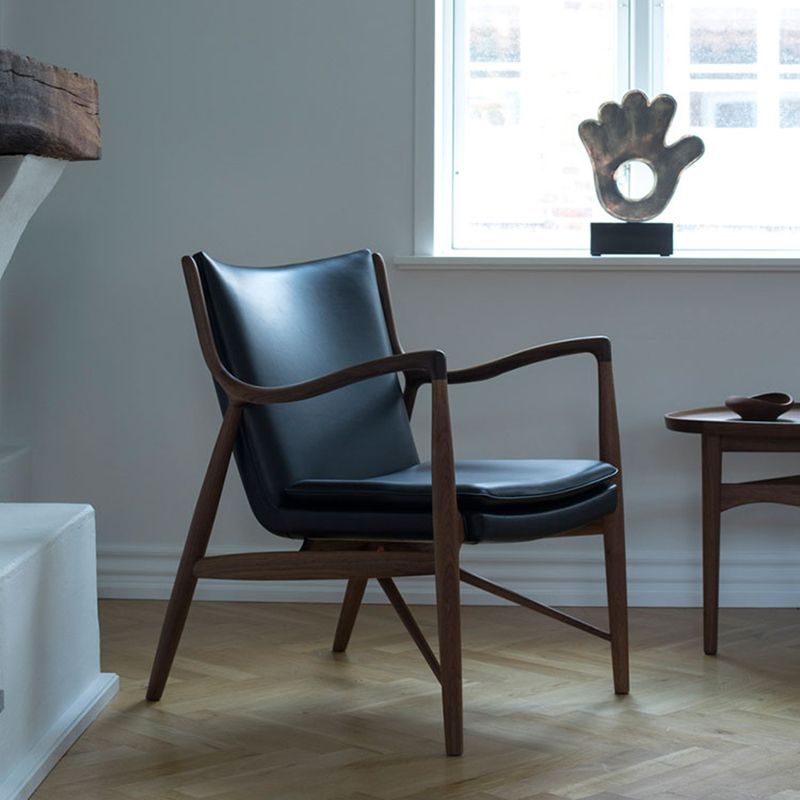 Arms Included Fixed Back Armchair Living Room Chair with Cushion
