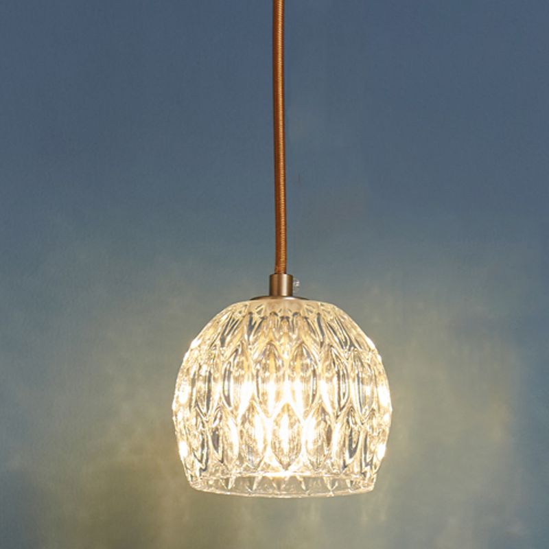 Crystal Hanging Lights Modern Style 1 Head Hanging Mount Fixture for Bedroom