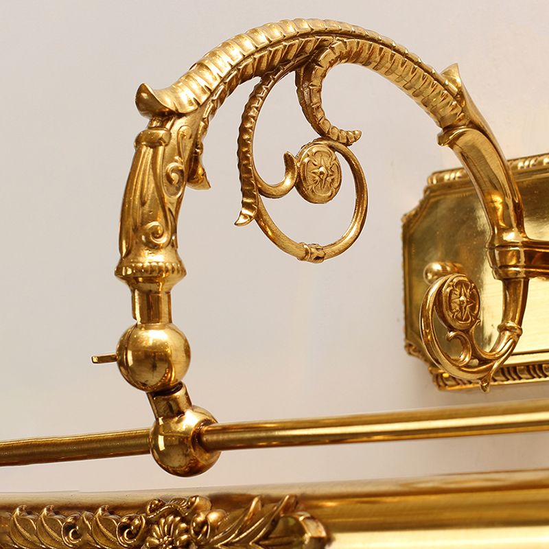 30"/22" Long Vanity Light with Antler Mid Century Modern Wall Mount Light in Gold