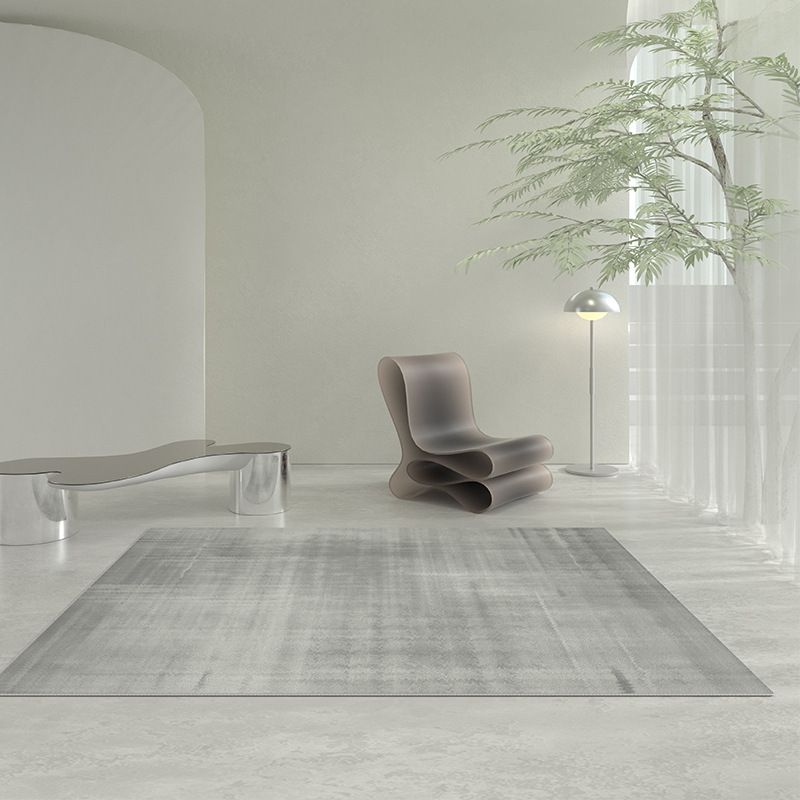 Dark Gray Modern Rug Polyester Graphic Rug Stain Resistant Rug for Home Decor