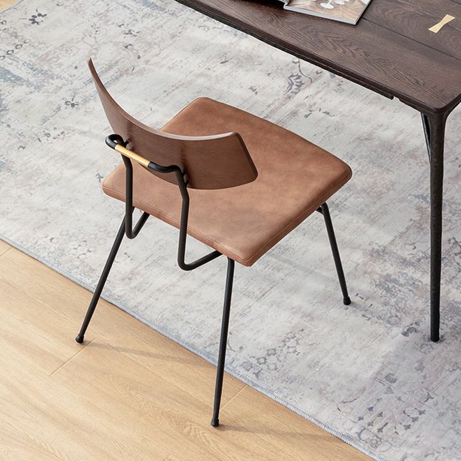 Industrial Dining Room Set with Rectangle Table and Metal Base Dining Set for Home Use