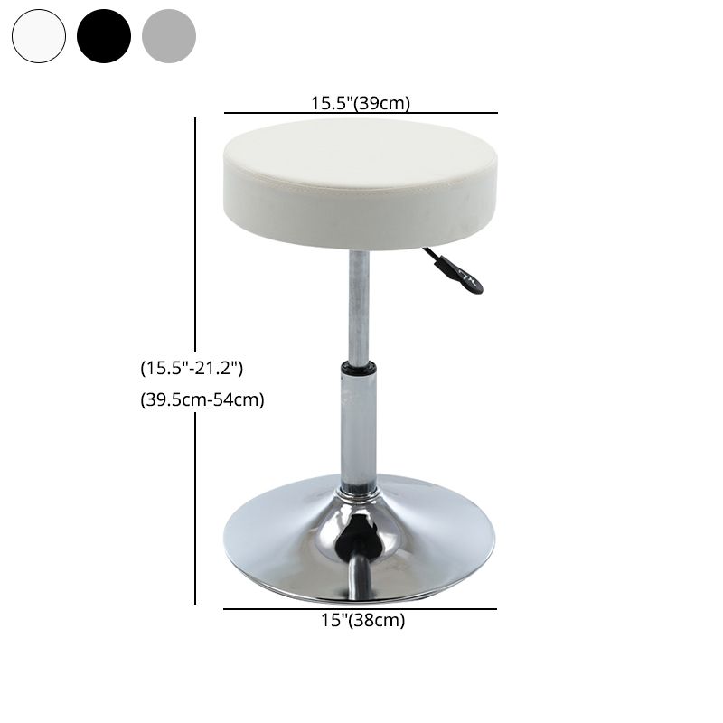 Sgabello da bar in pelle senza braccia moderna regolabile con base in metallo