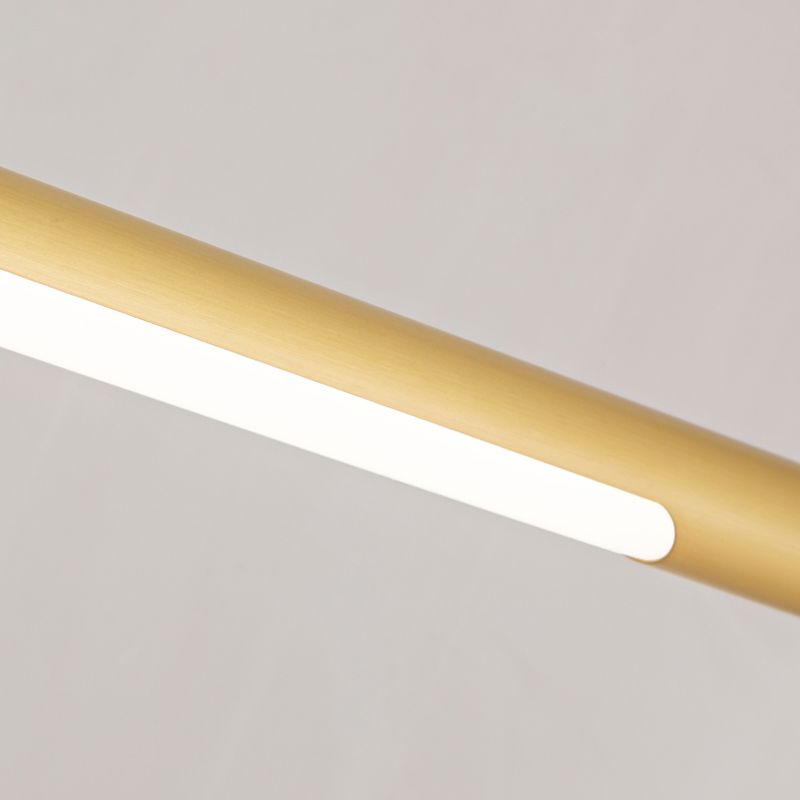 Simplicité moderne LED Mur Light Copper Linear Wall Lampe avec une teinte acrylique