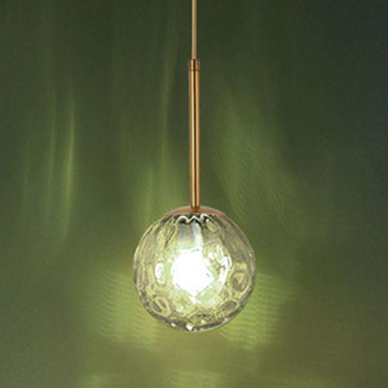 Modern Style Spherical Shape Hanging Light Glass 1 Light Hanging Light Fixture