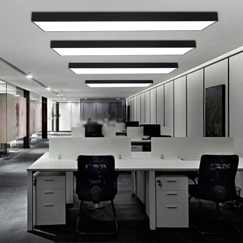 Plafonnier encastré contemporain avec abat-jour en acrylique pour salle de réunion de bureau