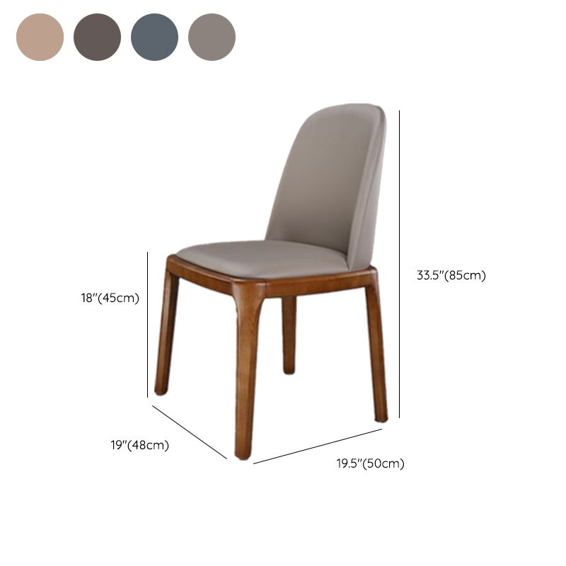 Traditional Chair Wood Solid Back Dining Room Chair for Kitchen