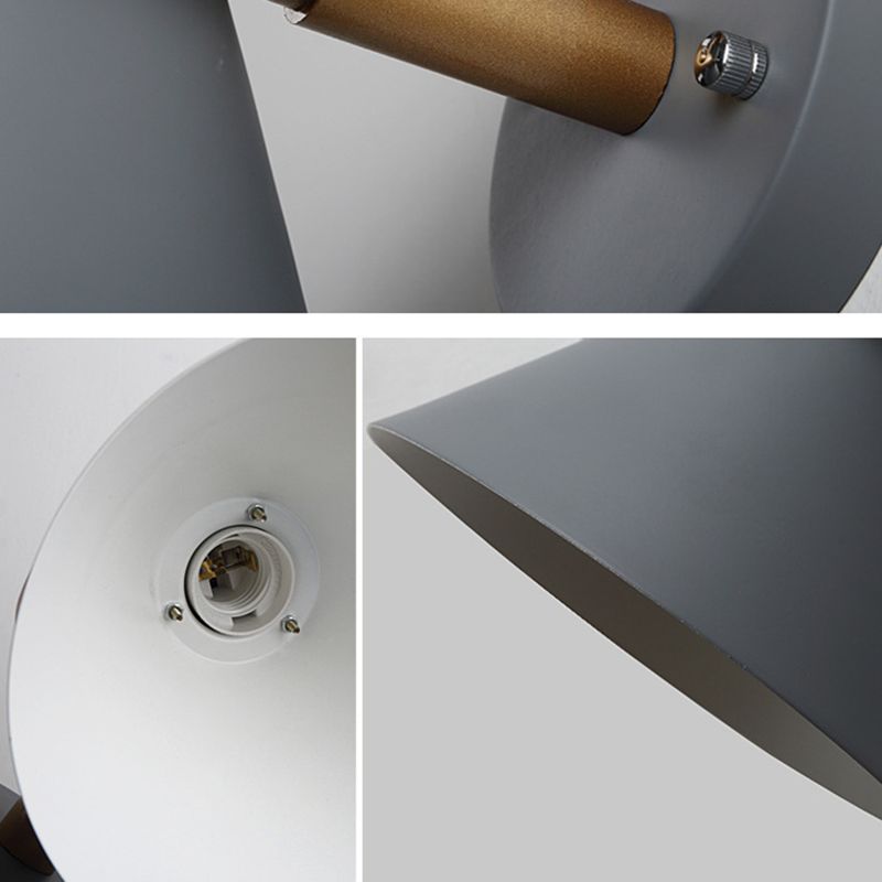 Metal Cone Shape Sconce Light Modern-Style 1 Light Wall Light Fixture