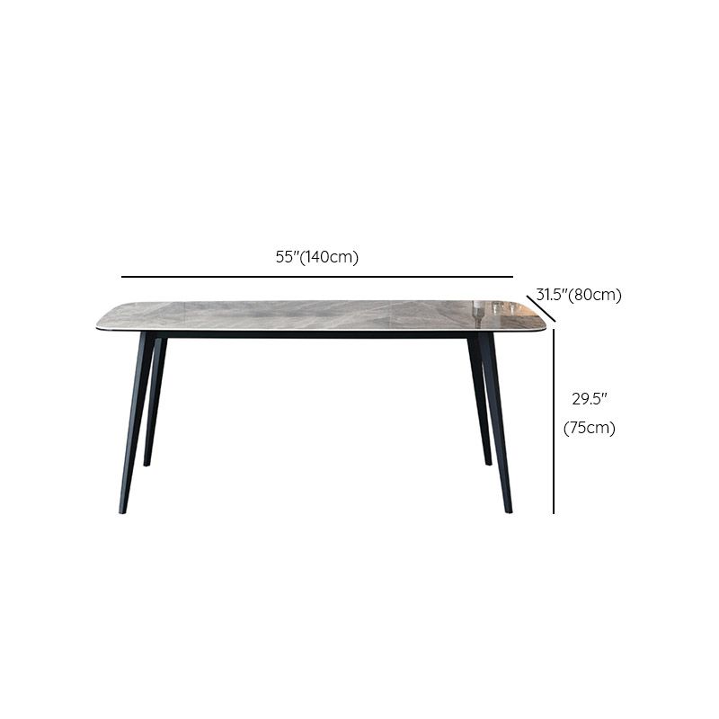 Rectangle Contemporary Dining Table 4 Legs Dining Room Table