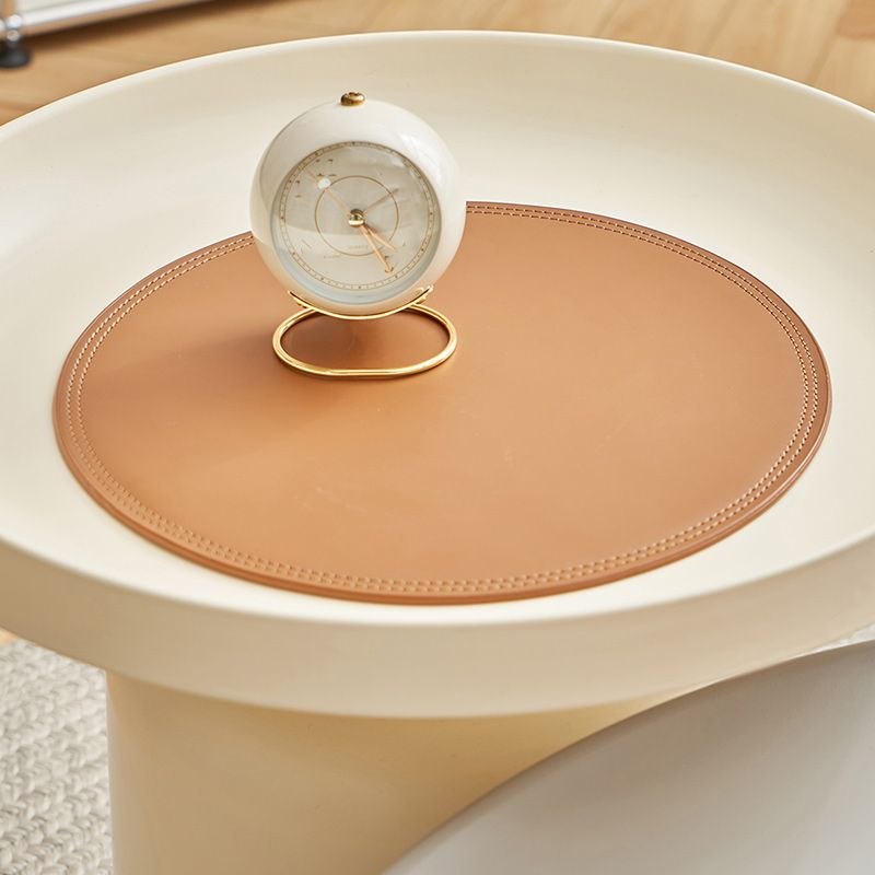 19" Wide Contemporary Corner Table Metal Round Accent Side Table