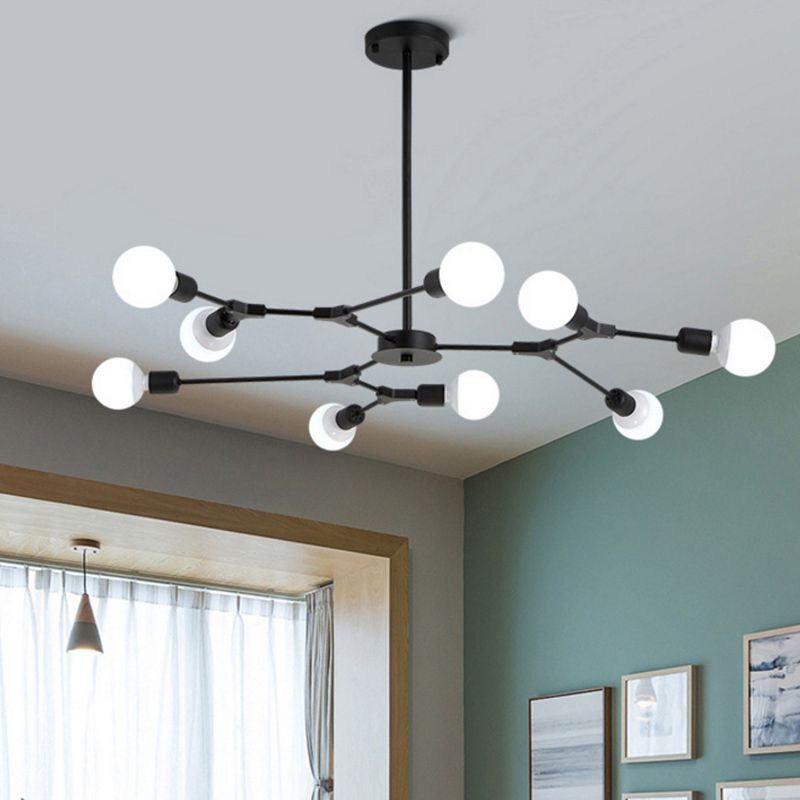 Luz de lámpara de metal ajustable Luz de luz múltiple de luz múltiple para espacios interiores