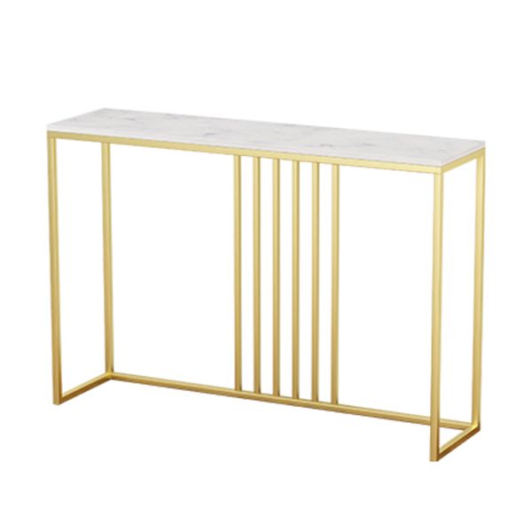11.81" W Hall Console Table Modern Marble Accent Table with 1 Shelf