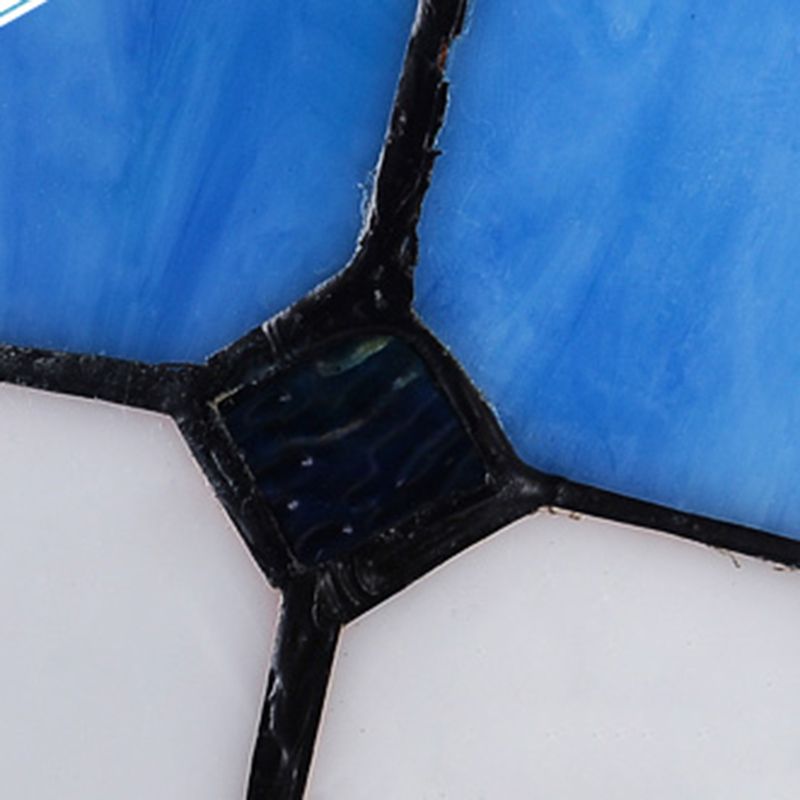 Lampada del lampadario a cupola mediterranea 3/5/8 lampada a sospensione in vetro colorato in bianco per soggiorno