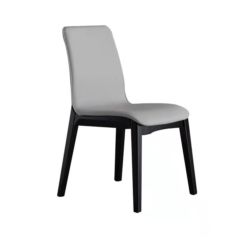 Chaise d'appoint de salon industrielle rembourrée, finition mate, chaise de salle à manger à dossier solide (Ensemble de 2)