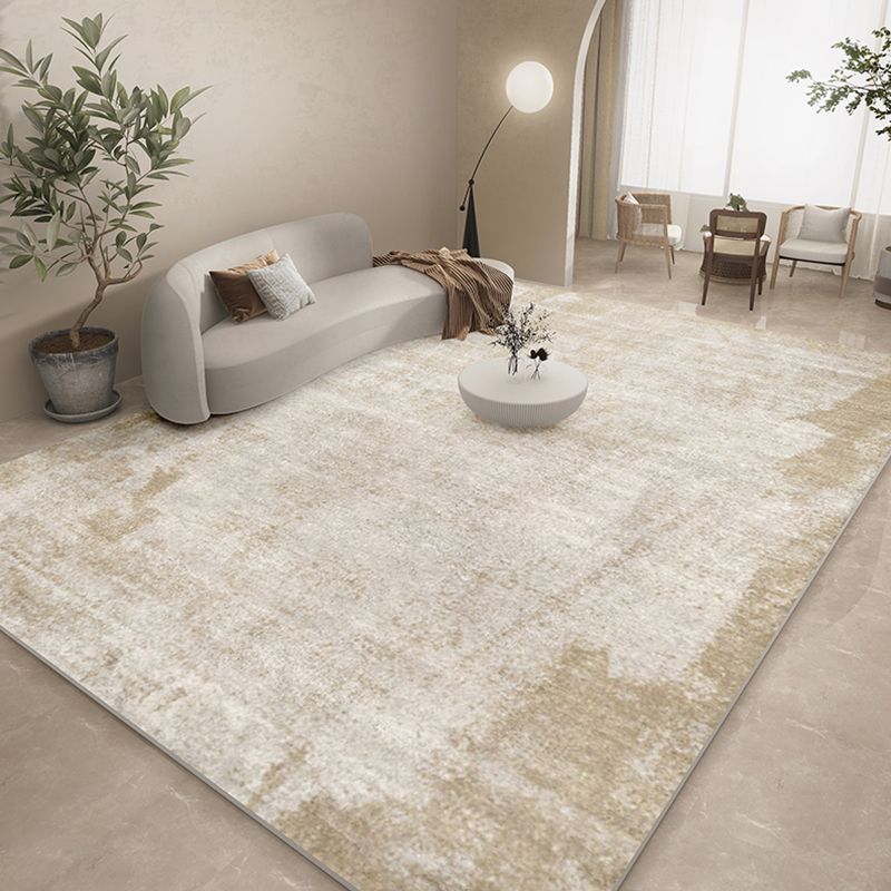 Blue Modern Rug Abstract Print Polyester Area Rug Stain Resistant Area Carpet for Home Decor