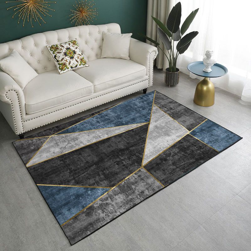 Alfombra de poliéster de alfombra de verde contemporánea verde oscuro para la alfombra lavable para la decoración del hogar