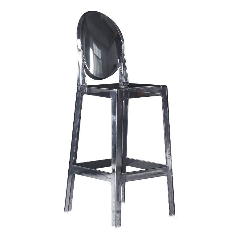 Dining Room Modern Acrylic Barstool 4 Legs Bar Stool with Pedal
