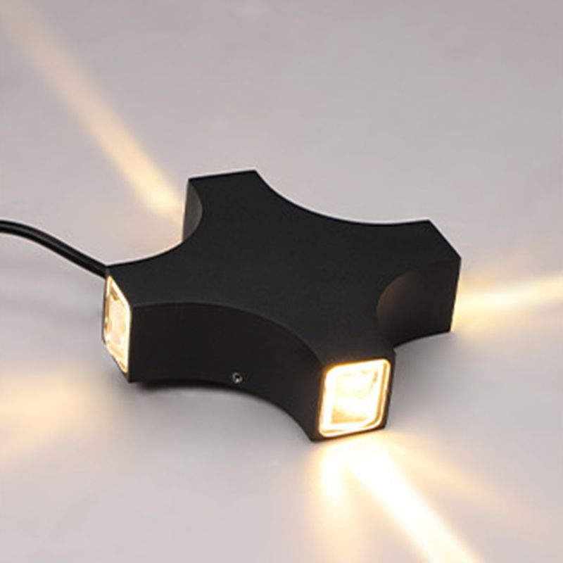 Viga en forma de X lámpara de pared LED creativa estilo accesorio de iluminación contemporánea para interiores y exteriores