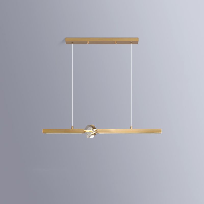 Simple Modern Light Luxury Style LED Hanging Island Pendant Light for Dining Room Office