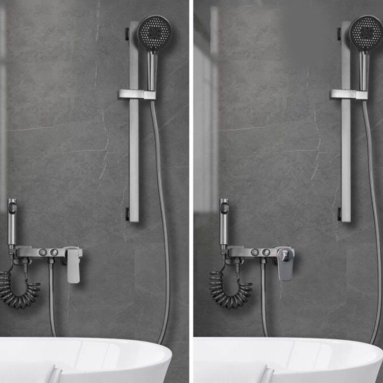 Contemporary Tub Filler Trim Wall Mount with Handshower and Hose