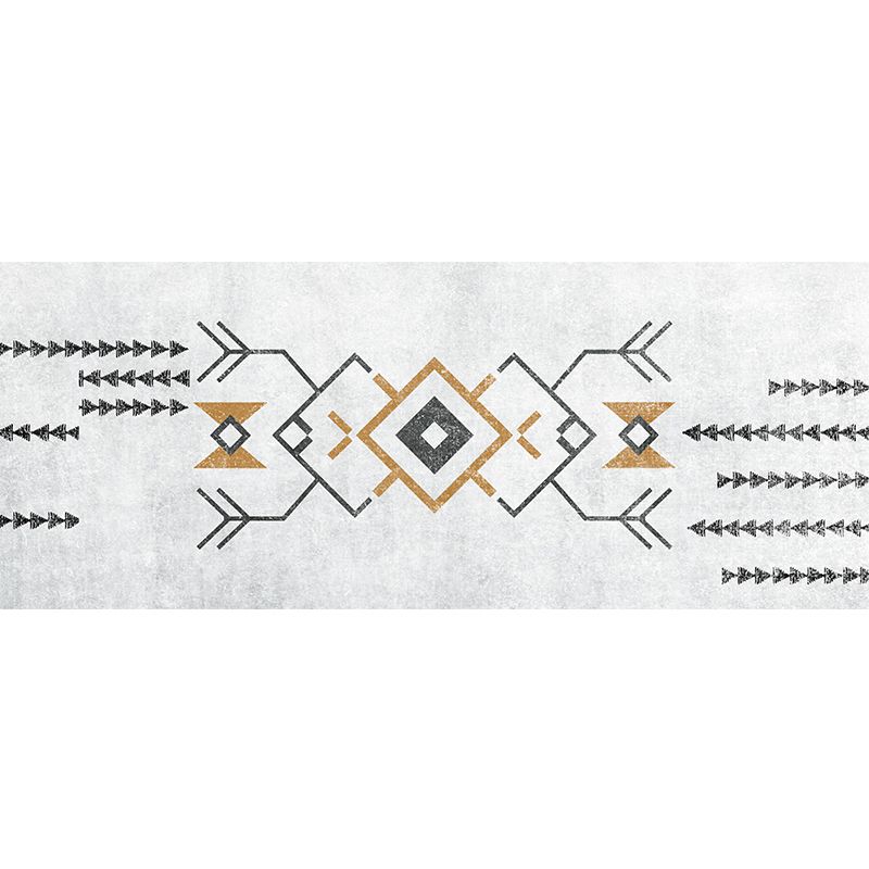 Bohemian Bedroom Runner Rapier Géométrie multi-couleurs Tapis en polypropylène Polypropylène non glissant Backing Pet Friendly Resist Area Risc