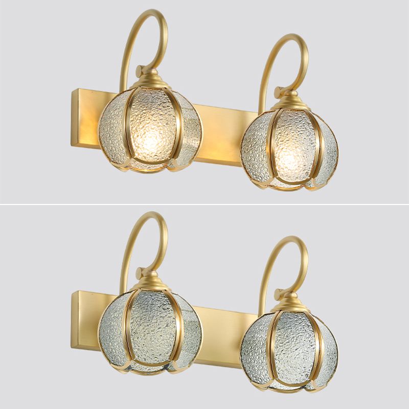 Messing -LED -Wandleuchte Waschtischwandleuchten für Pulverraum Toilette