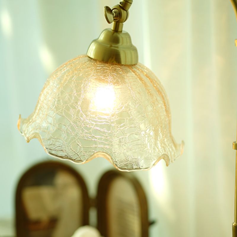 1 Light Modernism Night Table Lamps Metal Flower Nightstand Lamp for Bedroom